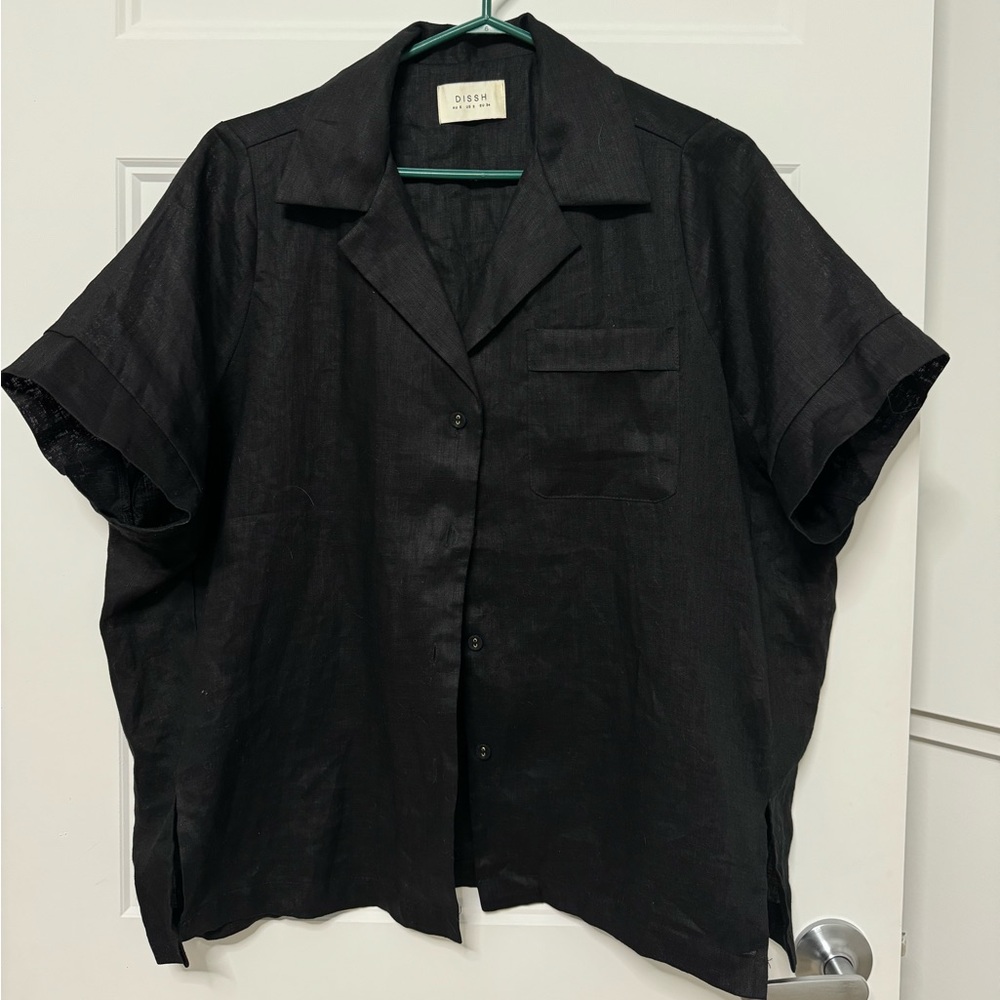 DISSH Campbell Black Linen Shirt